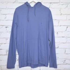 French Connection Steel Blue Long Sleeve Hoodie Shirt